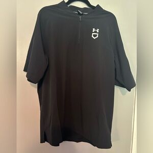 Under Armour Men's Black Half-Zip Windbreaker- XL